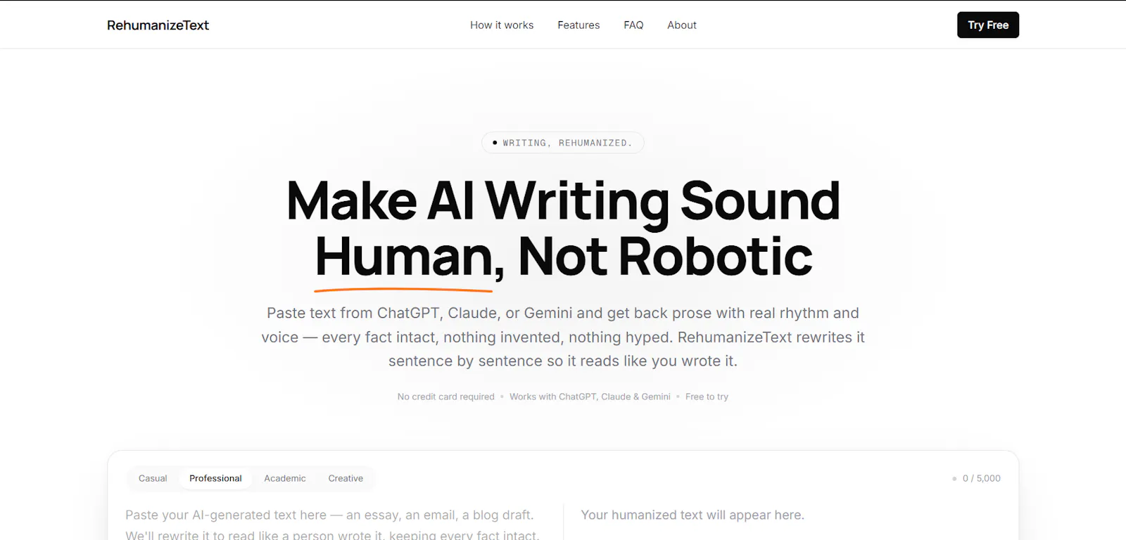 RehumanizeText screenshot 2