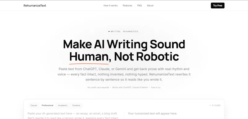 RehumanizeText screenshot 2