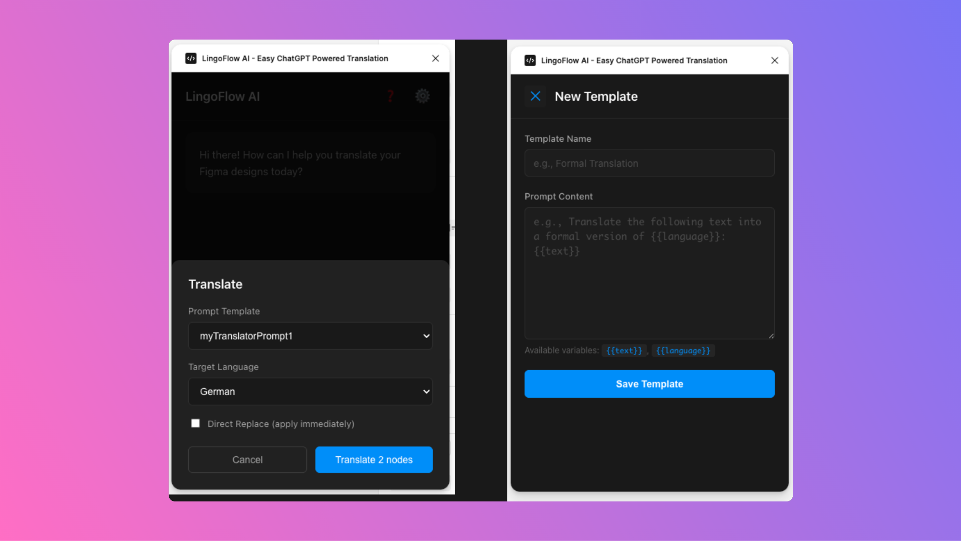 Figma Easy ChatGPT Translation gallery image