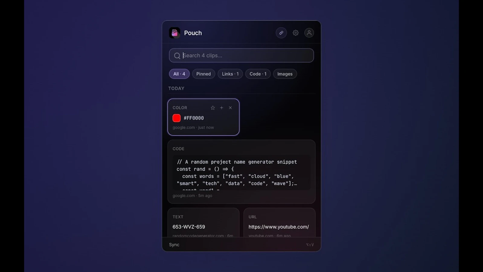 Pouch screenshot 1 (video preview)