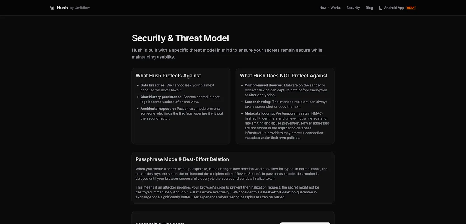 Hush screenshot 3