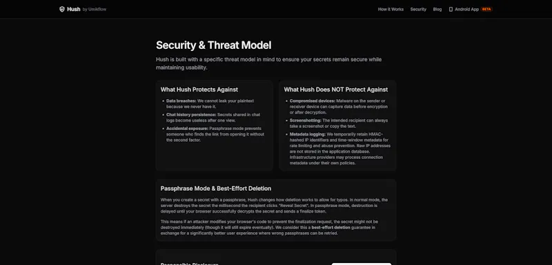 Hush screenshot 3