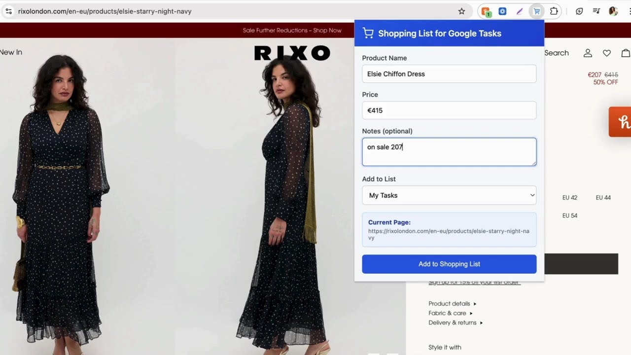 Shopping list for Google Tasks Extension gallery image