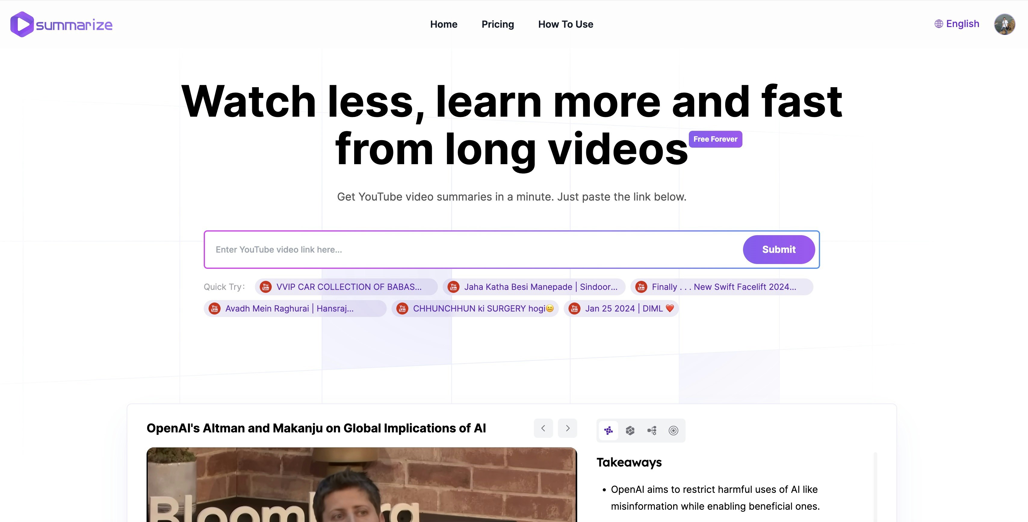 startuptile Summarize.ing-Get YouTube video summaries in a revolutionary way