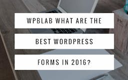 #WPblab – What are the best #WordPress forms in 2016? media 3