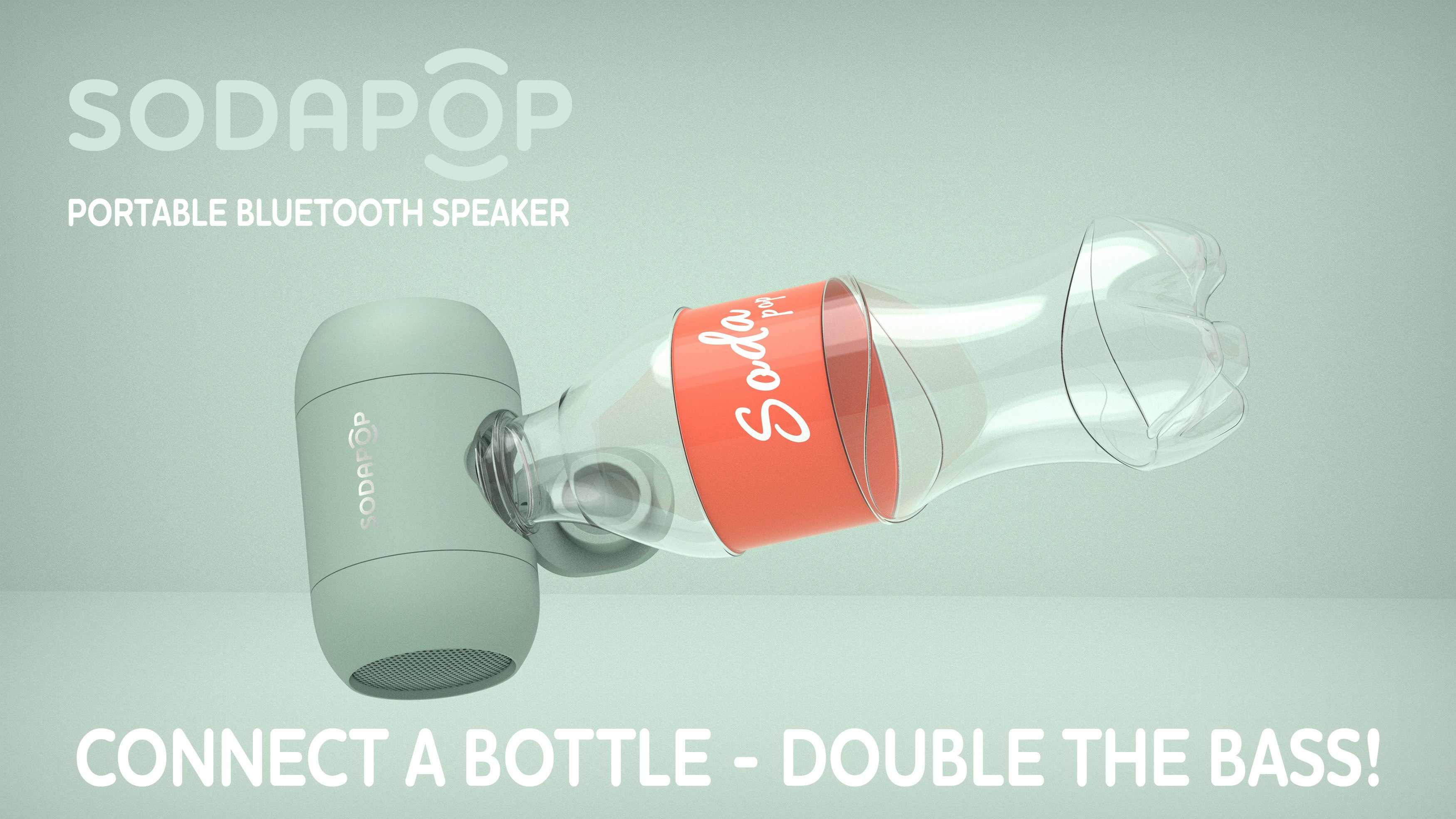 Sodapop Portable Bass Bottle Speaker gallery image