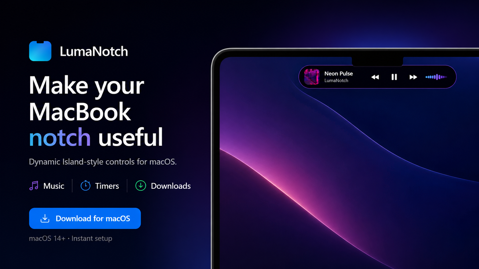 LumaNotch - Dynamic Island for macOS gallery image