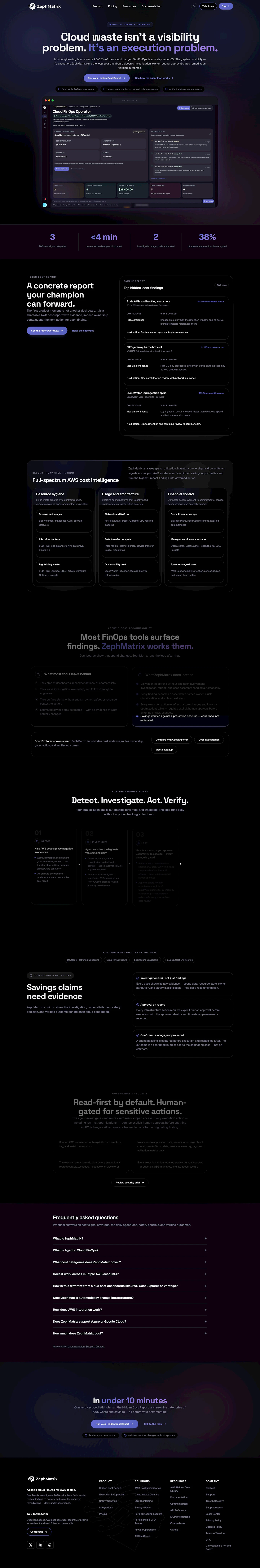 ZephMatrix — Agentic Cloud FinOps screenshot 2