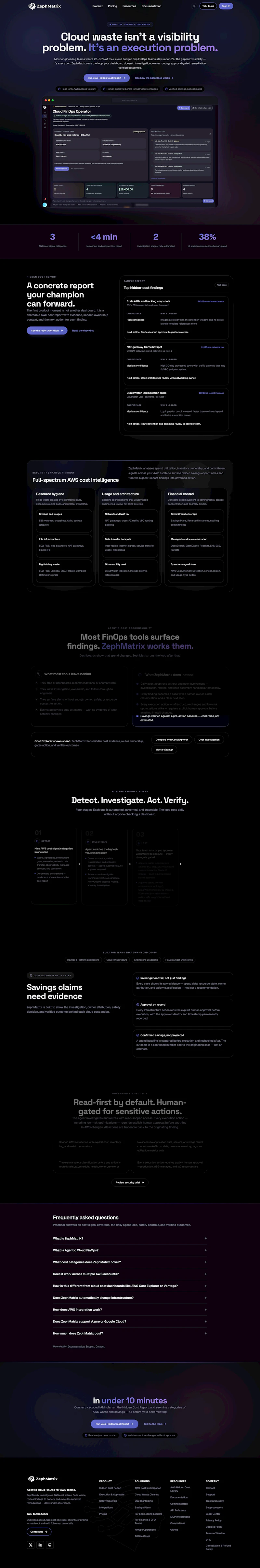 ZephMatrix — Agentic Cloud FinOps screenshot 2