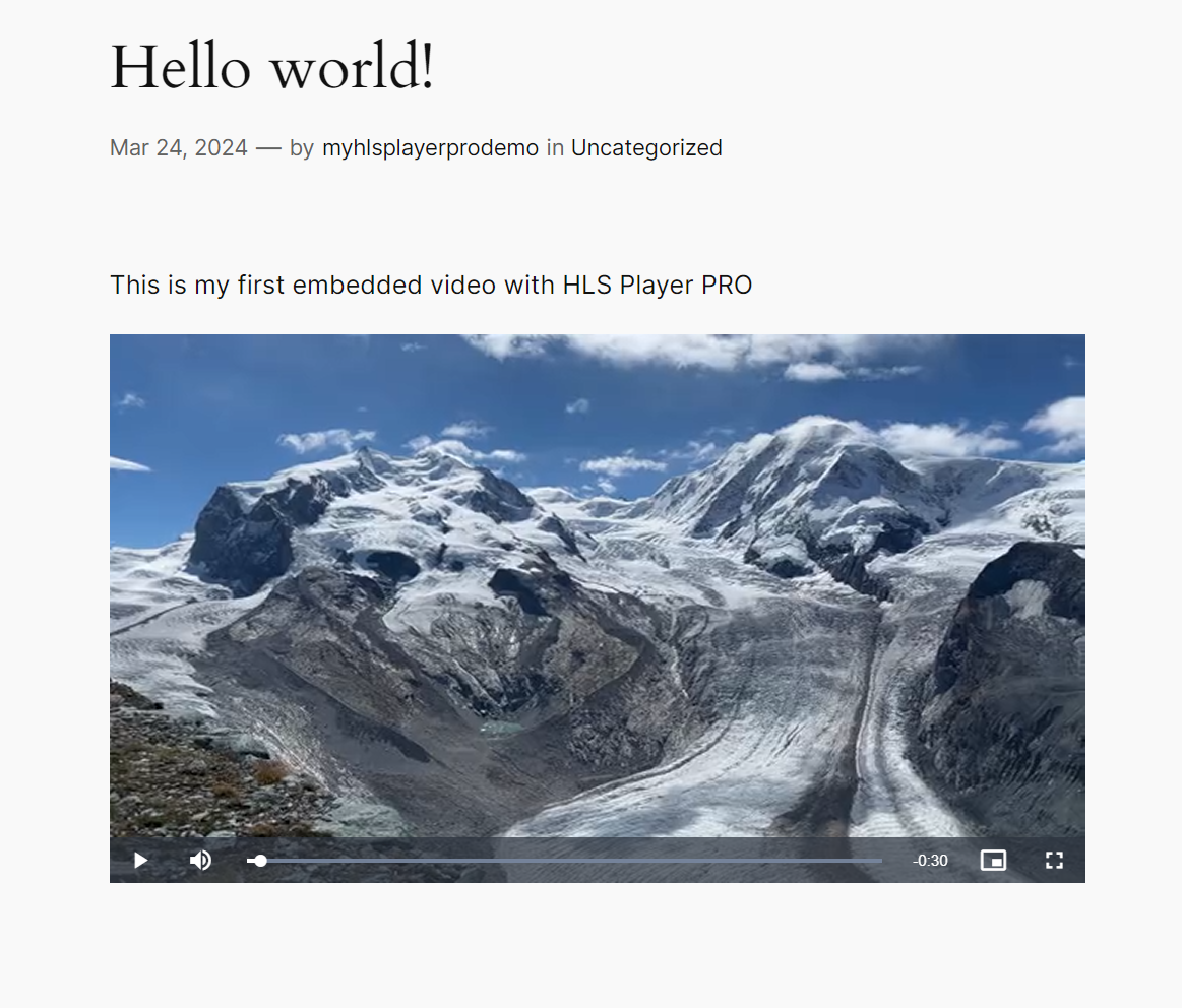 HLS Player Pro media 1