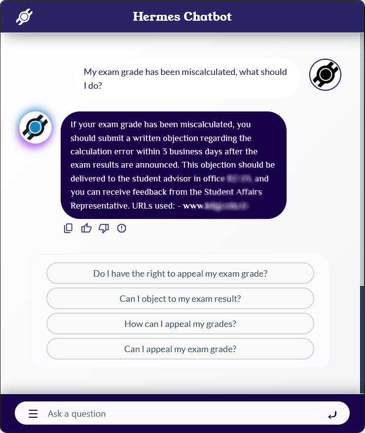 Fixein Hermes Chatbot - Screenshot 5 showing product features and functionality