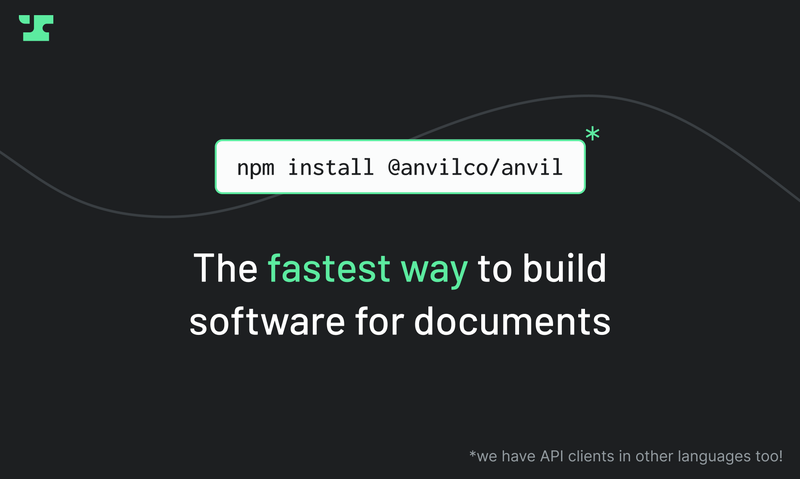 anvil-document-sdk - The fastest way to build software for documents
