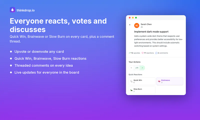 thinkdrop.io - idea boards with ai screenshot 2