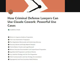 ⚖️ Claude Cowork Criminal Defense Lawyer gallery image
