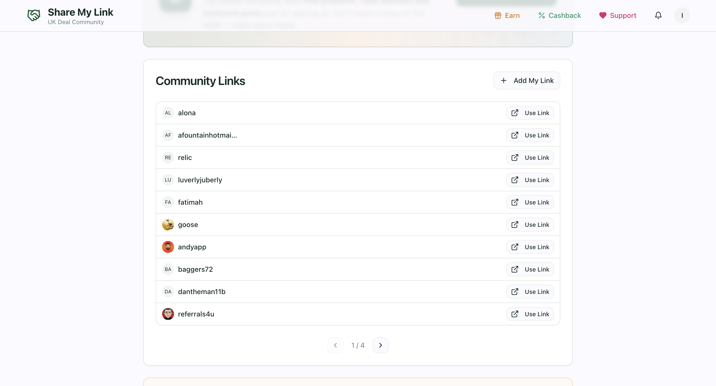 Share My Link - Screenshot 3 showing product features and functionality