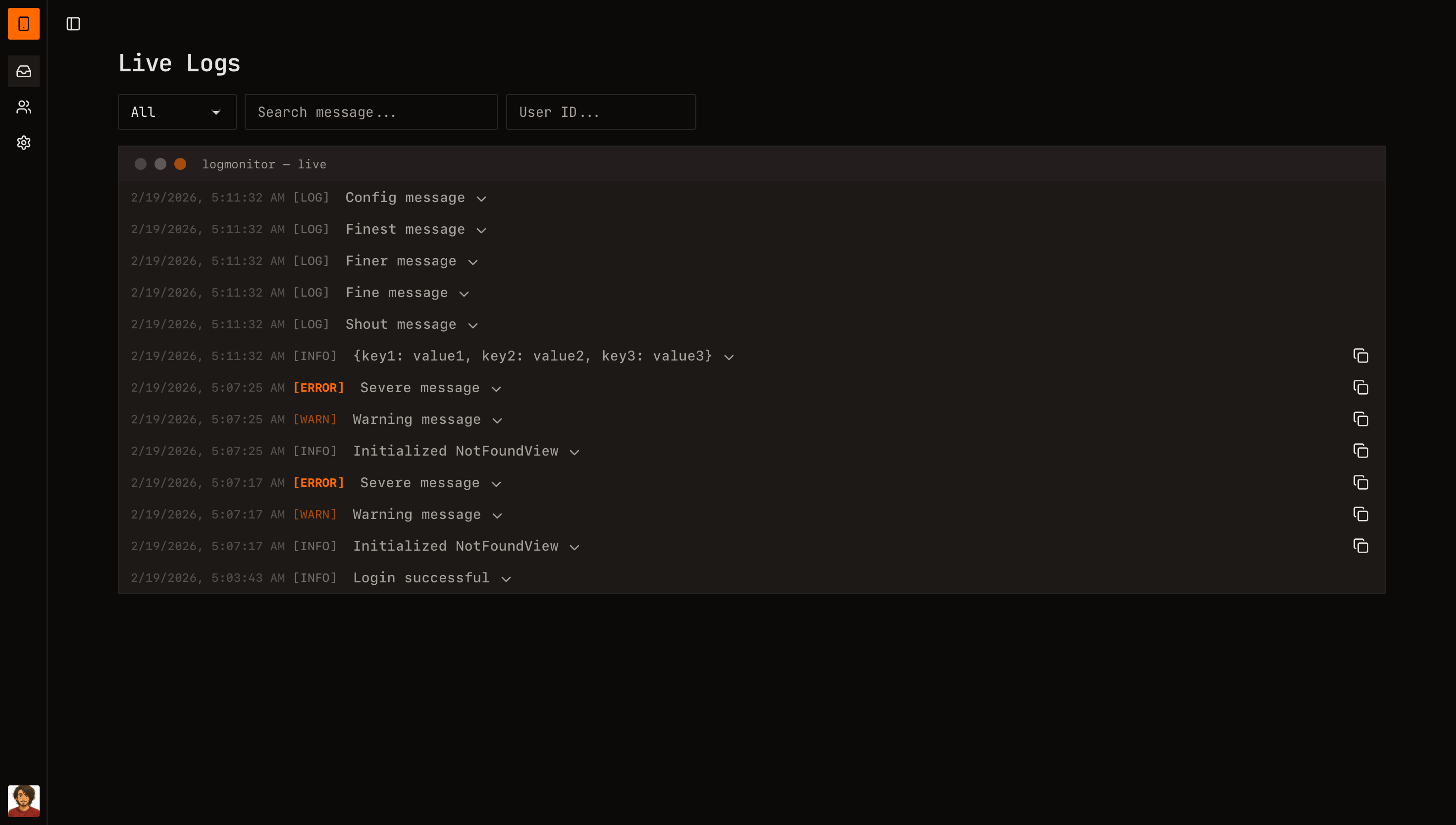 logmonitor.io - Screenshot 3 showing product features and functionality