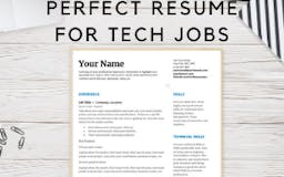 Perfect Resume for Tech Jobs Template media 2