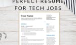 Perfect Resume for Tech Jobs Template image