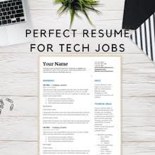 Perfect Resume for Tech Jobs Template gallery image