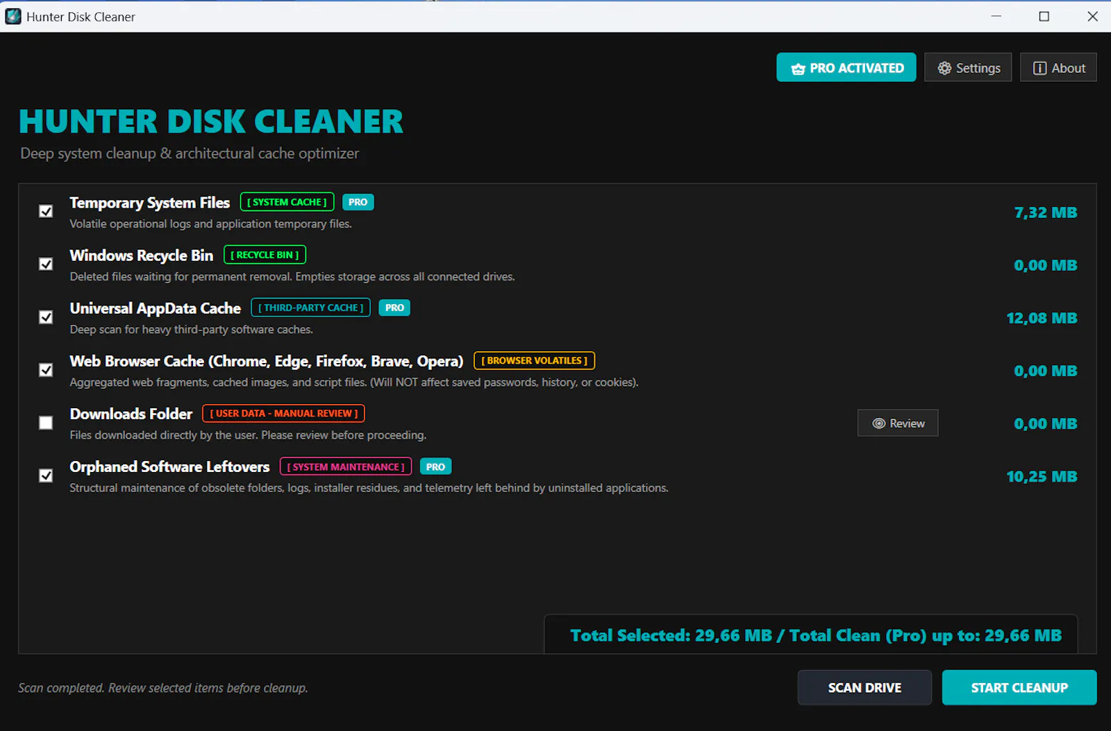 Hunter Disk Cleaner screenshot 4