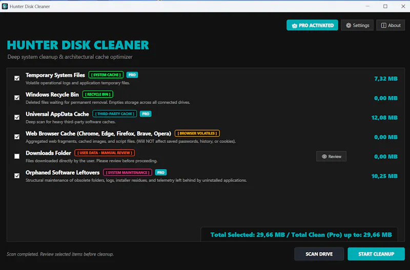 Hunter Disk Cleaner screenshot 4