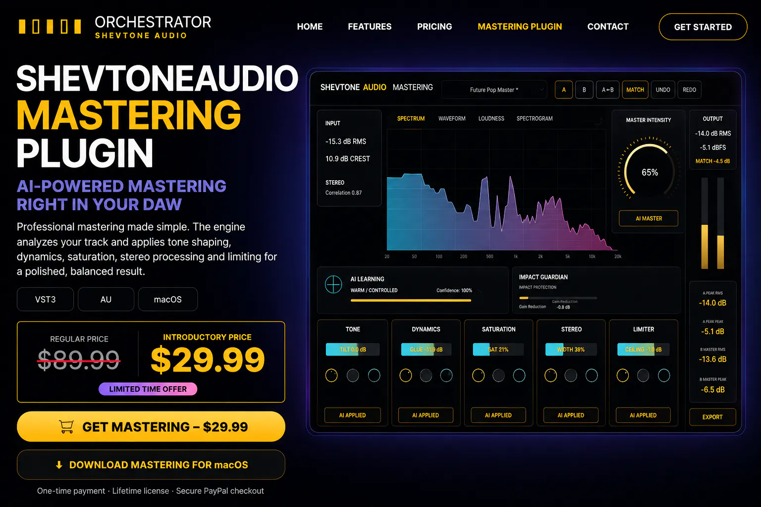 ShevtoneAudio Mastering gallery image