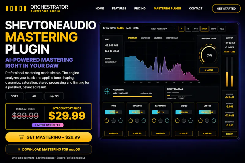 ShevtoneAudio Mastering screenshot 1