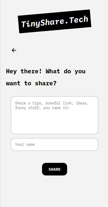 TinyShare.Tech - 技术爱好者可以共享与技术相关的内容的地方媒体3