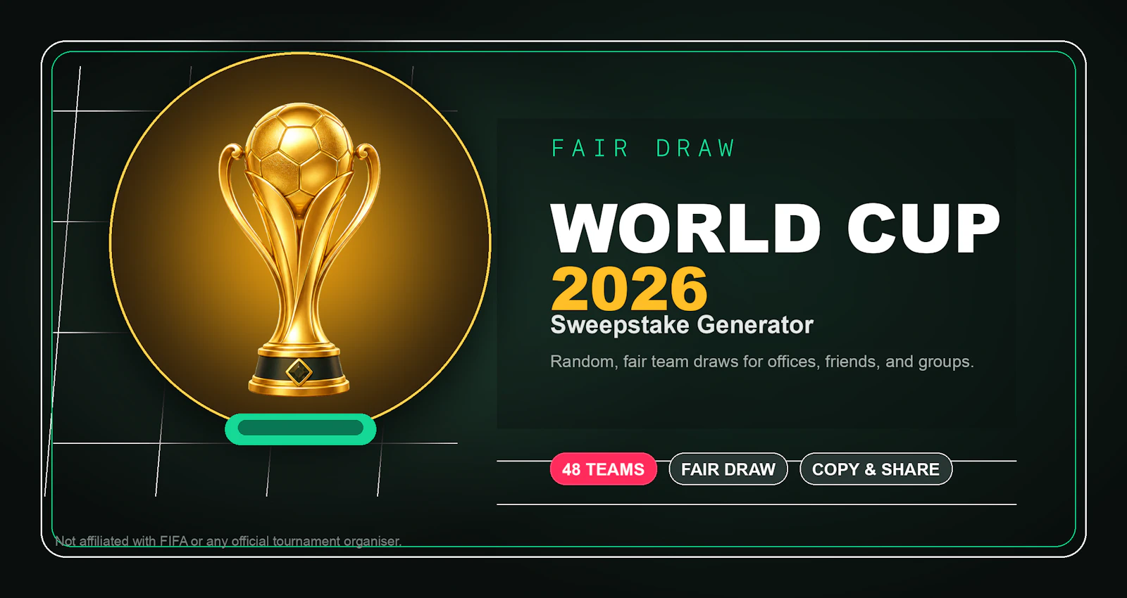 World Cup Sweepstake Generator 2026 screenshot 1