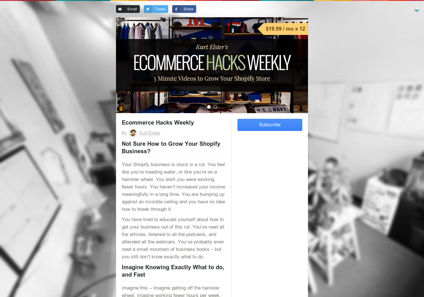 Ecommerce Hacks Weekly gallery image