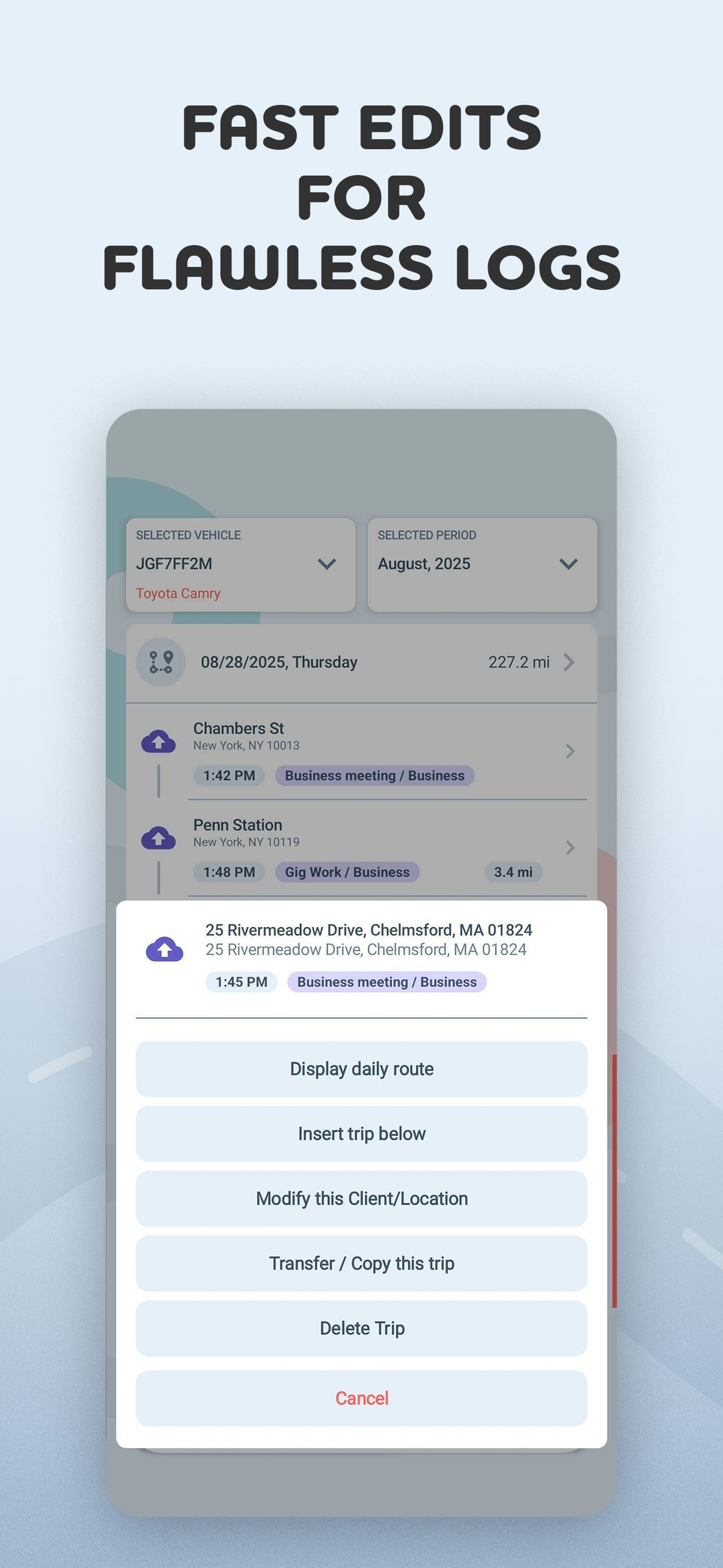 Mileage Log from Google Maps App gallery image