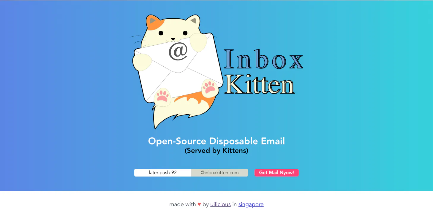 InboxKitten: Open-Source Disposable Email | Product Hunt