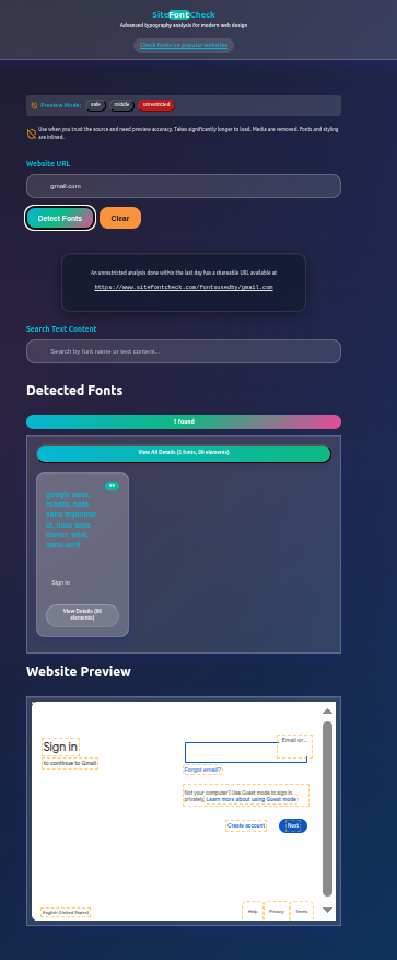 SiteFontCheck gallery image