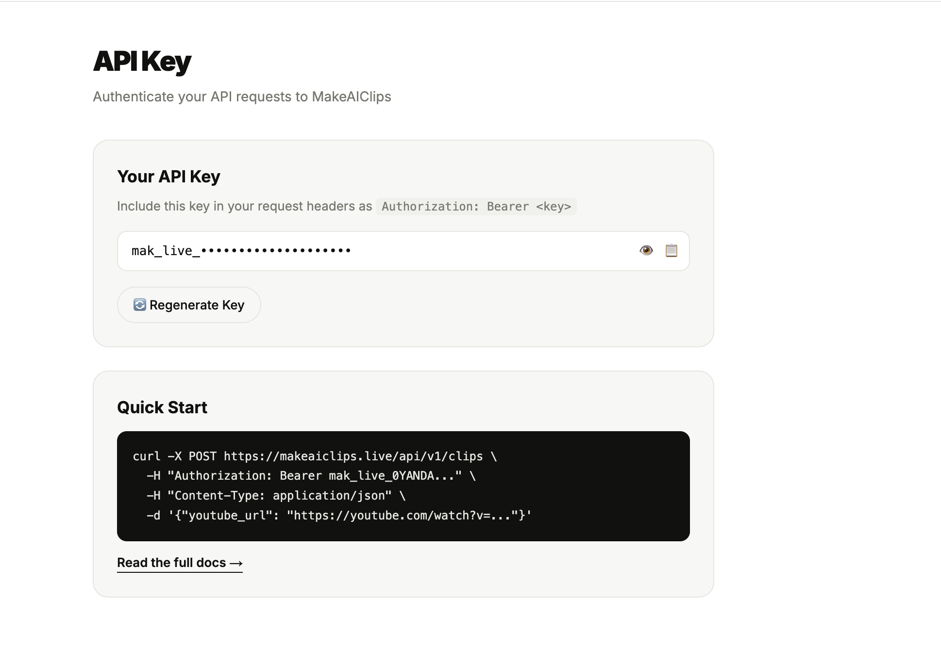 makeaiclips - Screenshot 2 showing product features and functionality