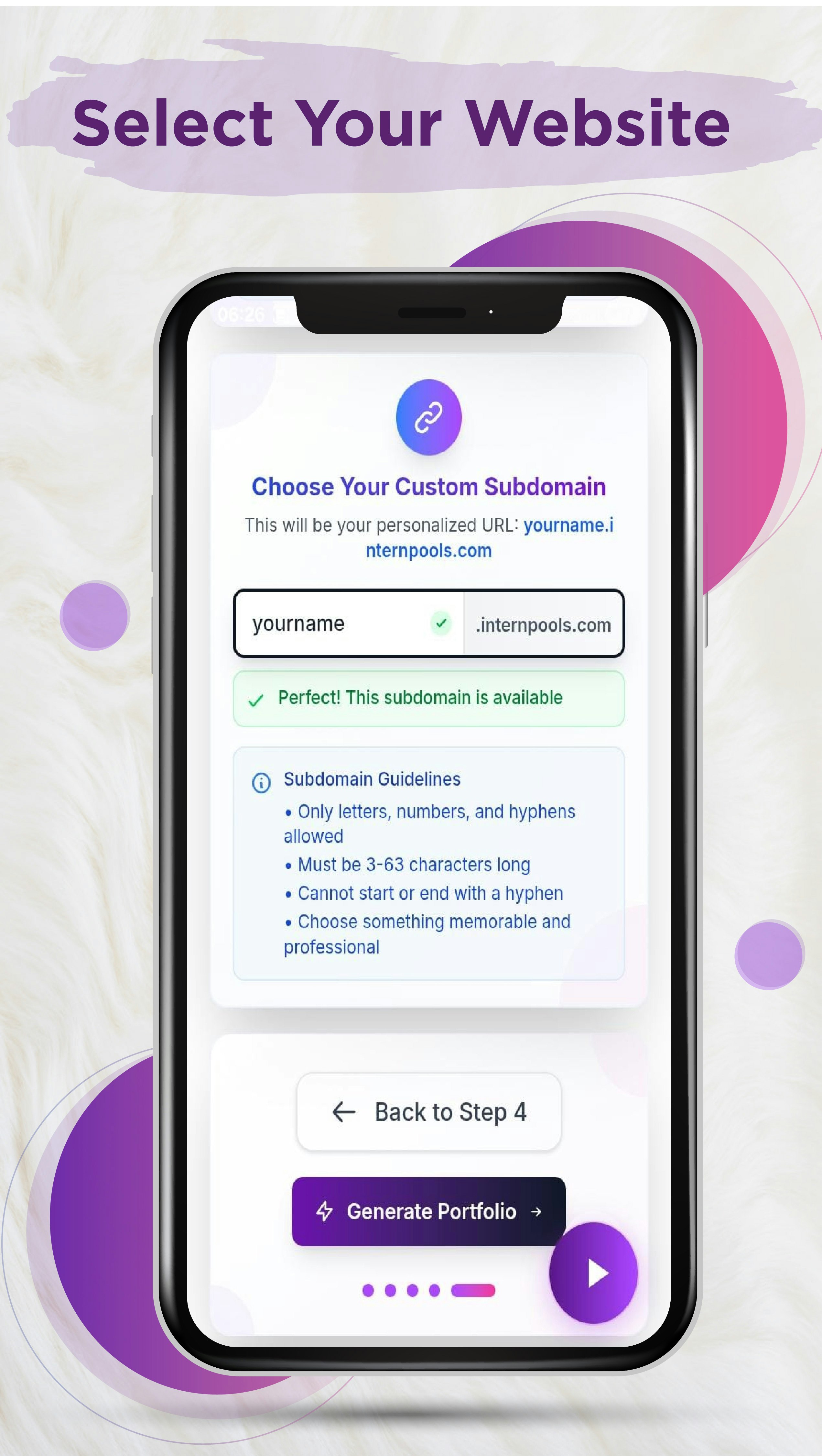 IPS: Portfolio Website Builder - Screenshot 2 showing product features and functionality