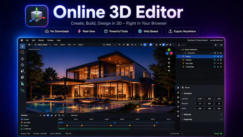 Online 3D Editor screenshot 1