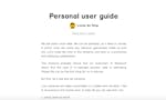 Personal User Guide image