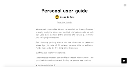 Personal User Guide gallery image