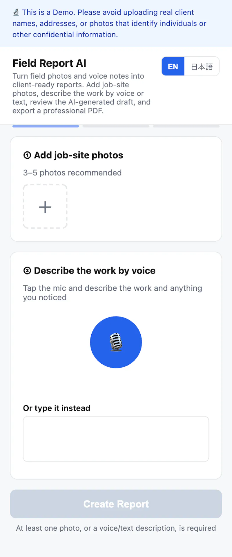 Field Report AI screenshot 4