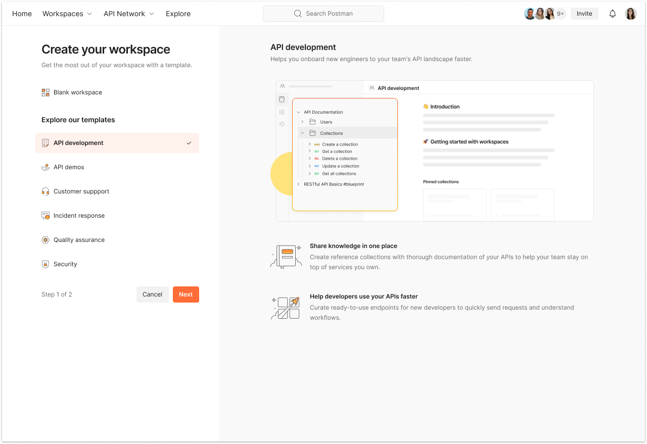 Postman Workspaces Image