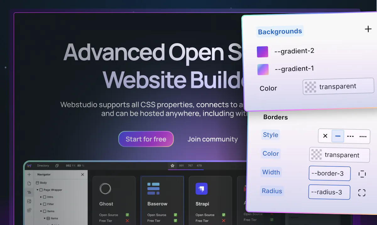 Webstudio Variables