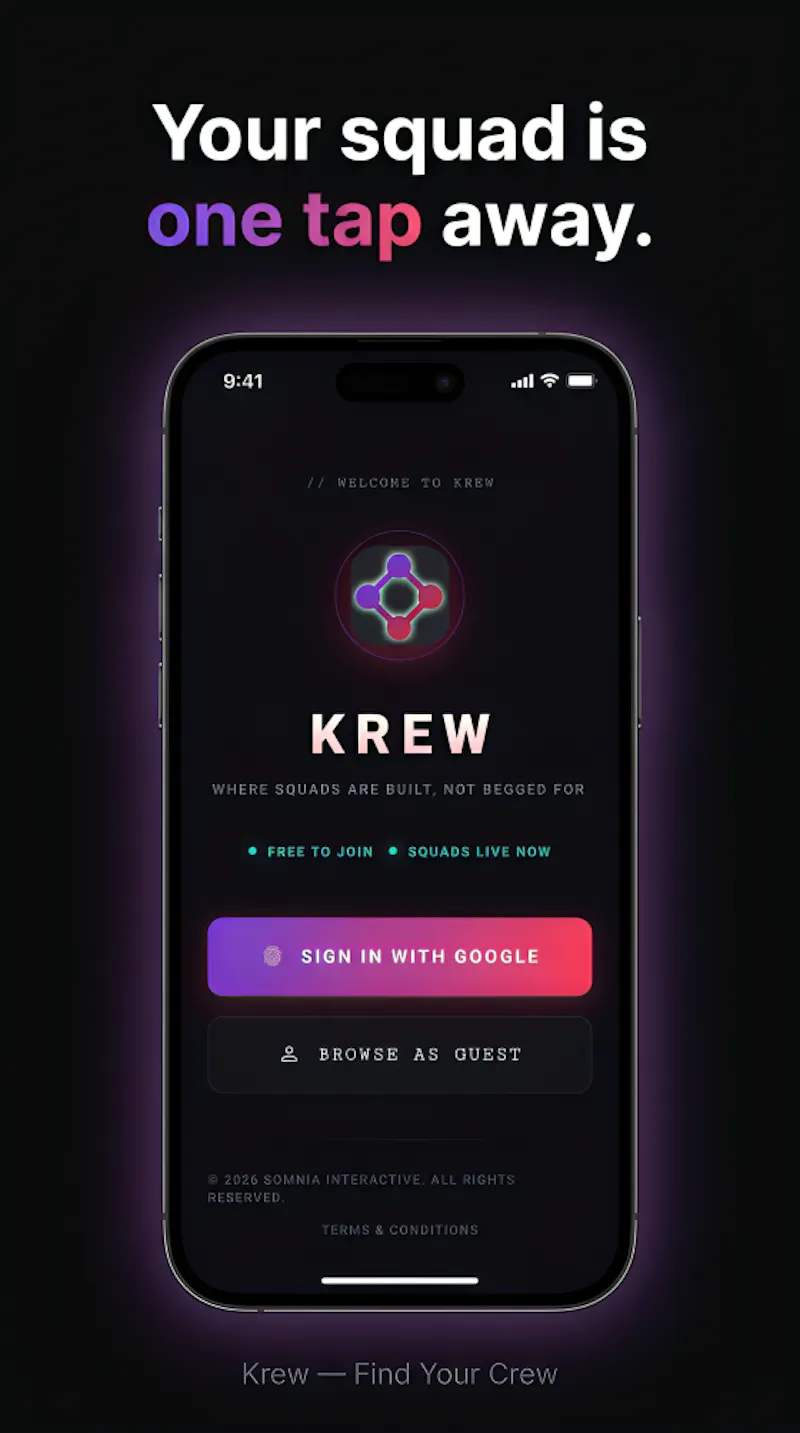 Krew - Find Gaming Squad  screenshot 2