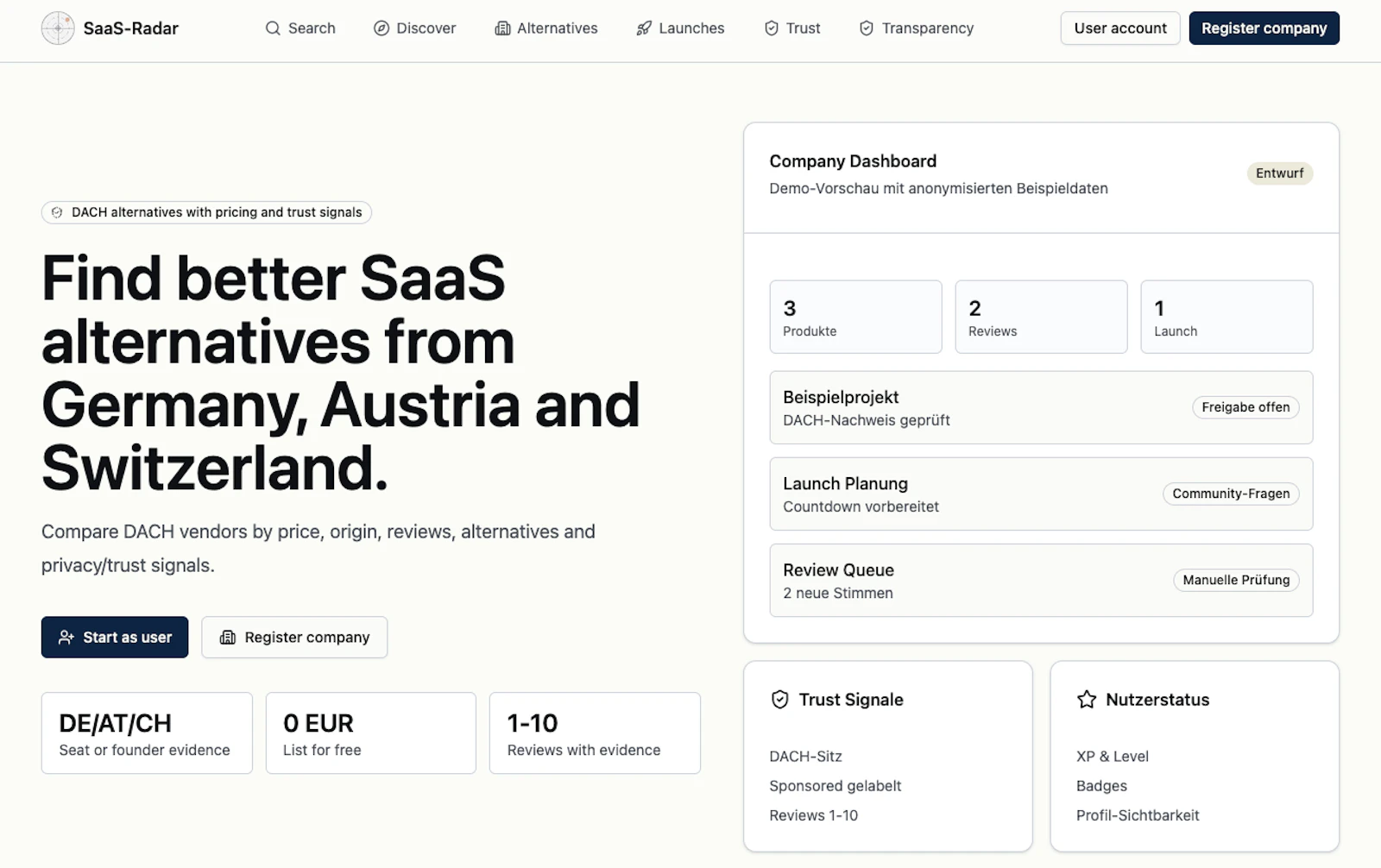 SaaS-Radar screenshot 1