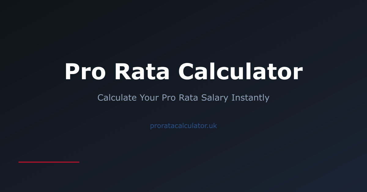ProRataCalculator - Main product screenshot demonstrating key features and user interface