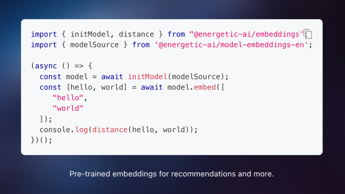 พลังงาน - ใช้ AI โอเพนซอร์ซในแอพ node.js ของคุณเร็วกว่า 67x เร็วกว่า 67x media 2