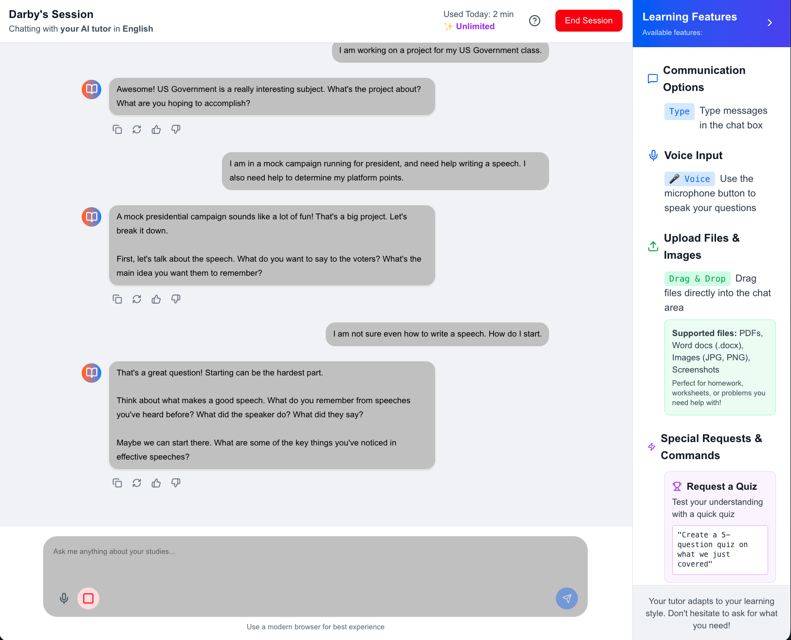aiStudyBuddy.academy - Screenshot 3 showing product features and functionality