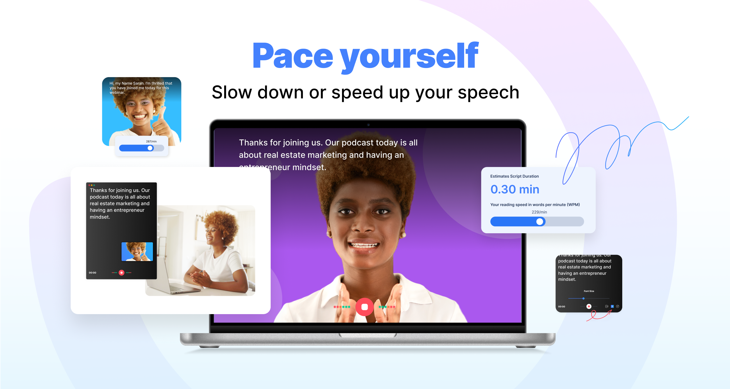 Ultimate GRATIS Teleprompter en línea - Habla con confianza, nadie sabrá que hay un guión media 4