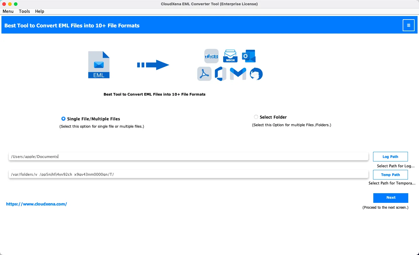 CloudXena EML Converter Tool gallery image