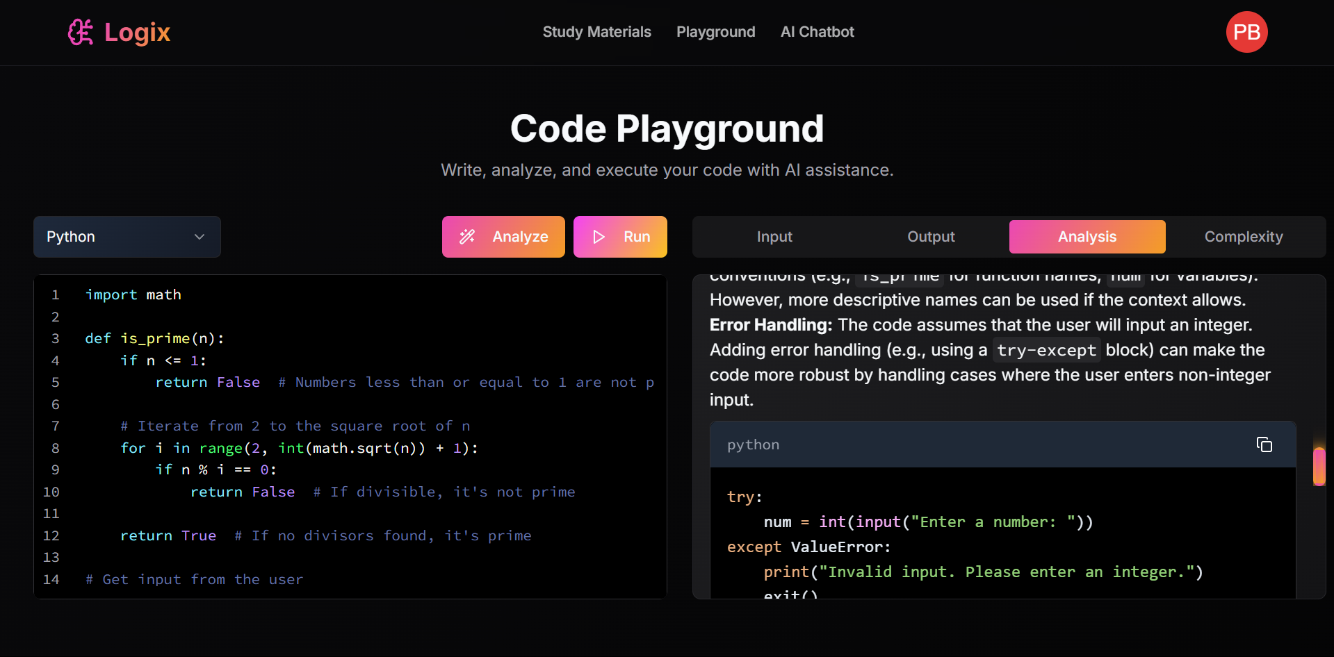 Logix - AI Powered Learning Companion screenshot 3