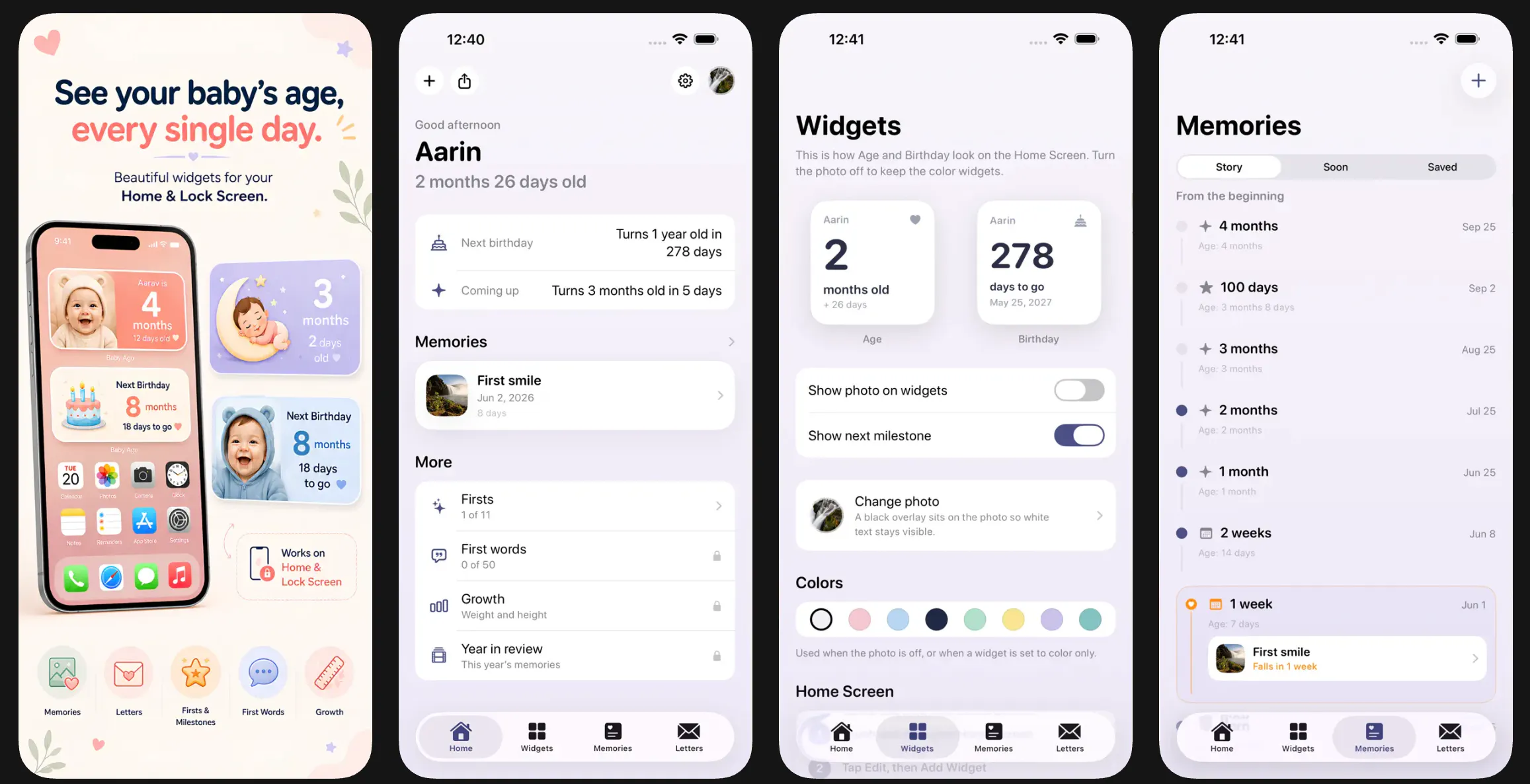 Baby Age Tracker & Widget | Newborn Log gallery image